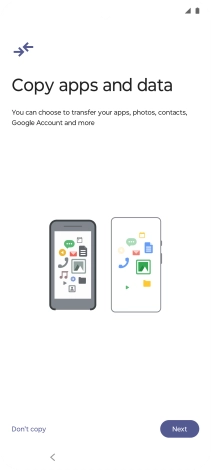 Press Don't copy and follow the instructions on the screen to finish the activation.