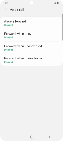 Press the required divert type.