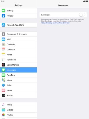Press the indicator next to 