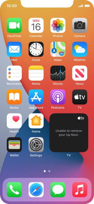 If you're using a Widget Stack: slide up or down on the stack to select the required widget.