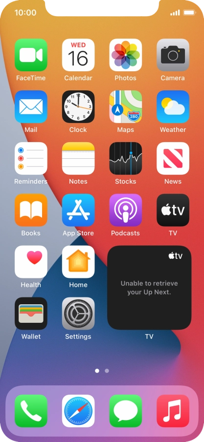 If you're using a Widget Stack: slide up or down on the stack to select the required widget.