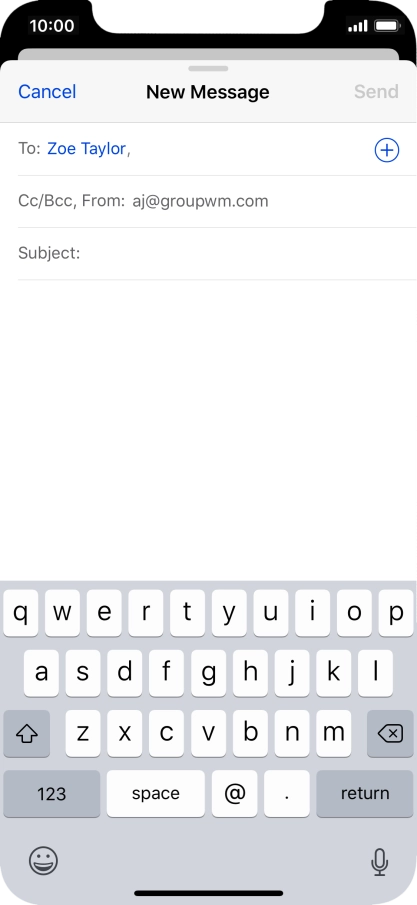 Press the field next to 