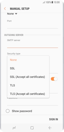 Press None to turn off the function.