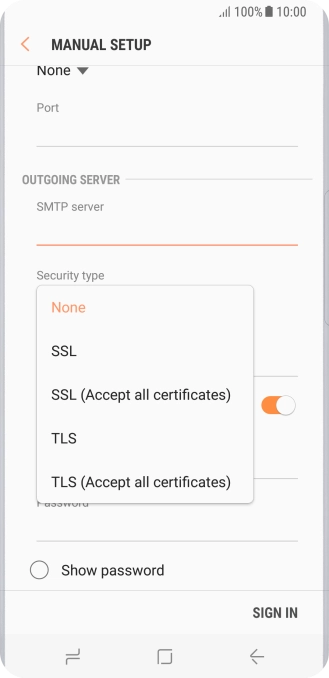 Press None to turn off the function.