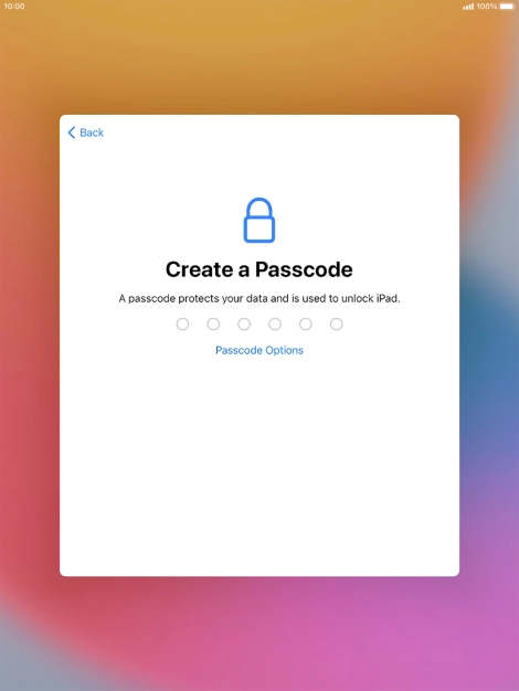 Press Passcode Options.