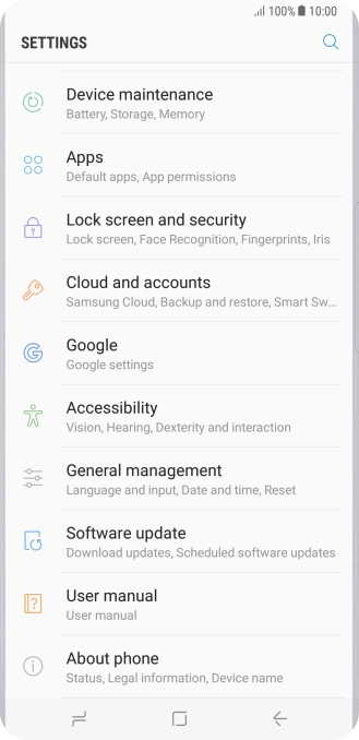 Press Software update.