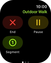 Press End to stop your training activity.