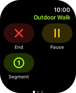 Press End to stop your training activity.