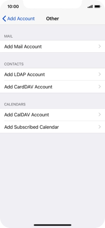 Press Add Mail Account.