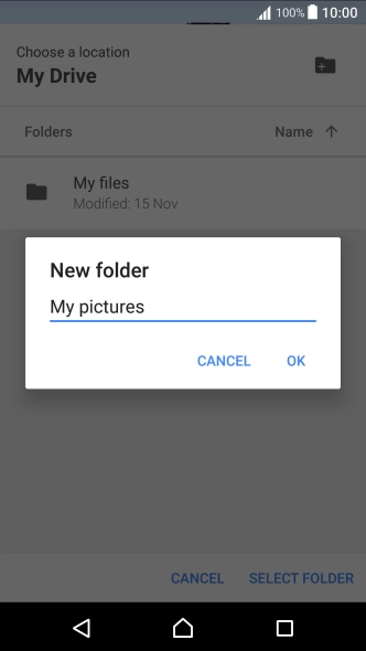 Key in the required name and press OK.