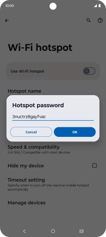 Key in the required password and press OK.