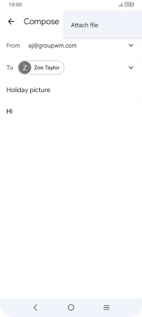 Press Attach file and go to the required folder.