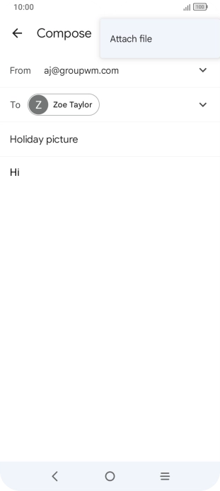 Press Attach file and go to the required folder.