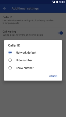 Press Show number to turn on caller identification.