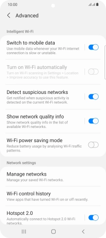 Press the indicator next to 