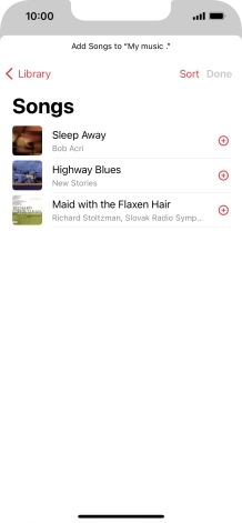 Go to the required category and press the required audio file.