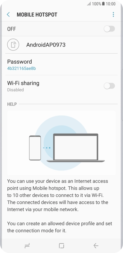 Press the menu icon.