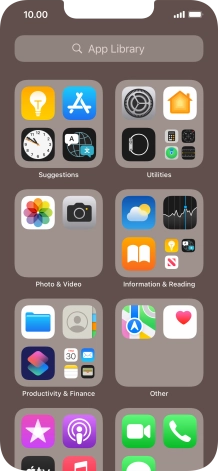 Press the required app.