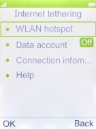 Select WLAN hotspot.