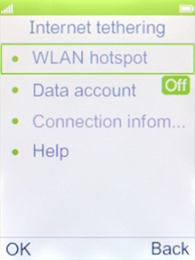 Select WLAN hotspot.