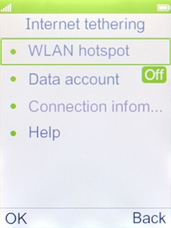 Select WLAN hotspot.