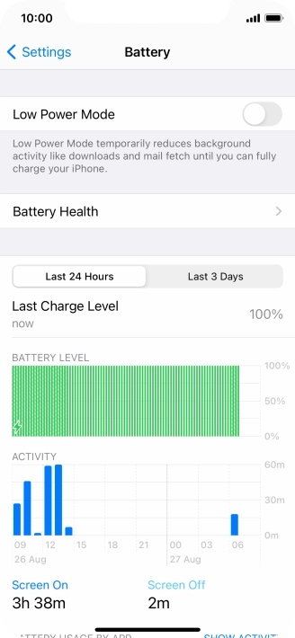 Press Battery Health.