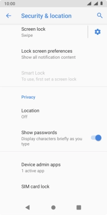 Press SIM card lock.
