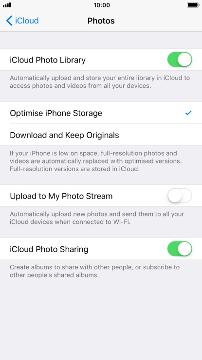 Press the indicator next to 