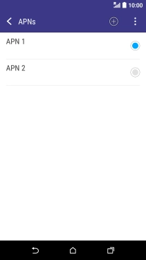 Press the field next to the data connection to activate it.