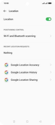 Press Google Location Accuracy.