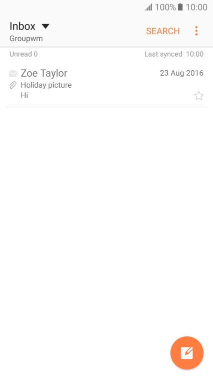 Press the menu icon.