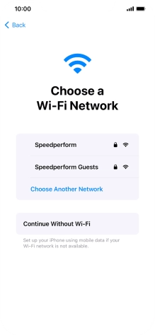 Press the required Wi-Fi network.