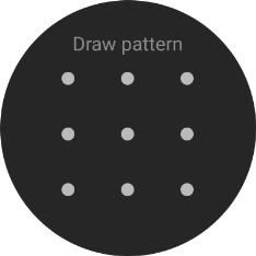 Slide your finger across the screen to connect at least four points and follow the instructions on the screen to create a pattern as lock code.
