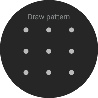Slide your finger across the screen to connect at least four points and follow the instructions on the screen to create a pattern as lock code.