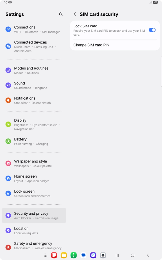 Press the indicator next to 