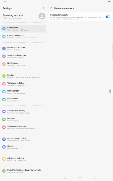 Press the indicator next to 