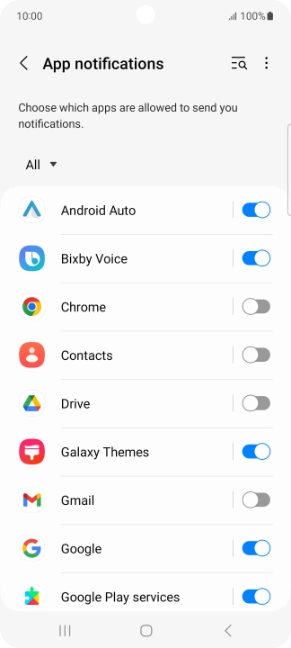 Press the drop down list.