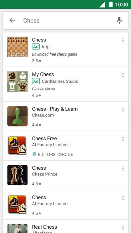 Press the required app.