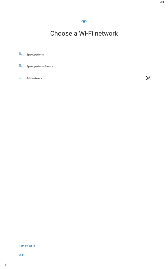 Press the required Wi-Fi network.