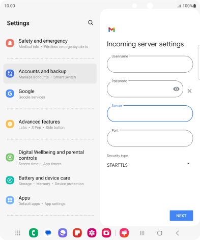Press the field below 