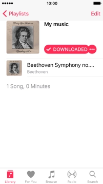 Go to the required category or playlist and press the required audio file.