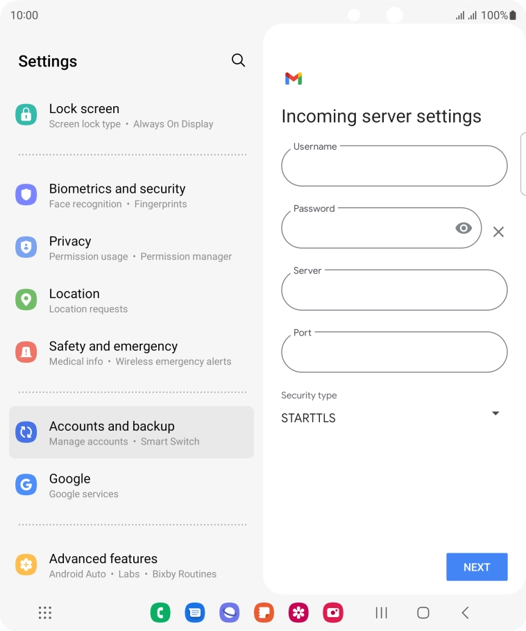 Press the field below 