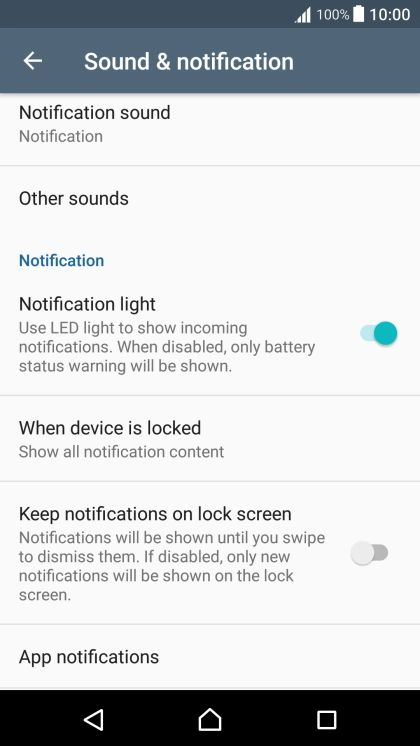 Press App notifications.