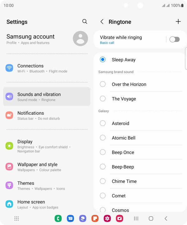 Press the Home key to return to the home screen.