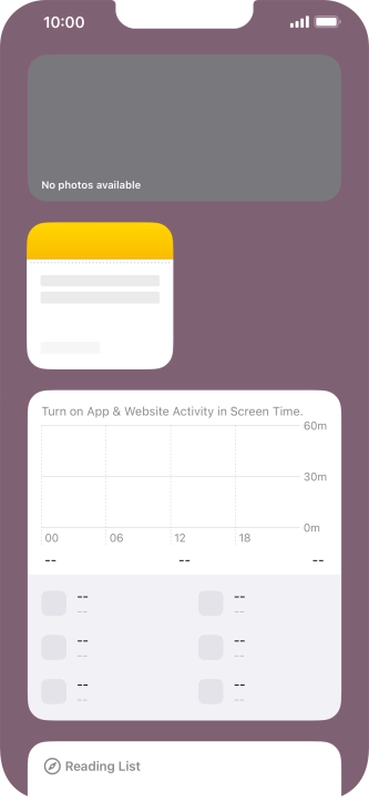 Press and hold the required Widget Stack.