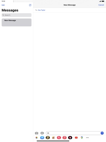 Press the send icon.