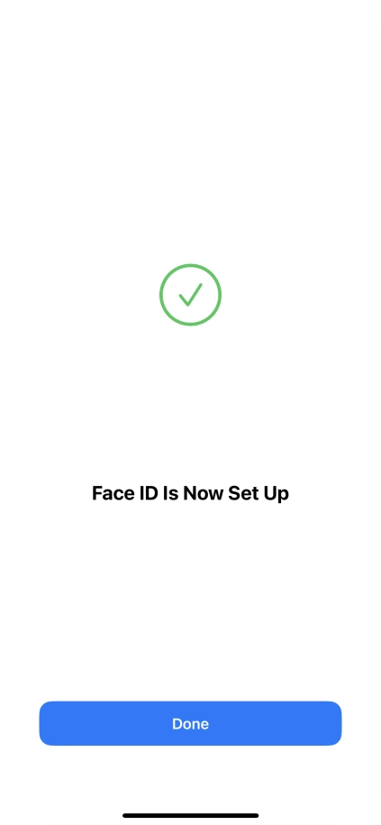 Press Done. If you haven't previously selected a phone lock code, key in a code of your own choice twice.