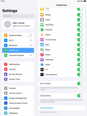 Press the indicator next to 