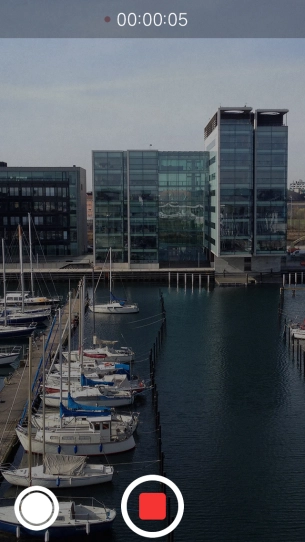 Press the stop icon to stop recording.