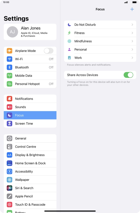 Press Do Not Disturb.